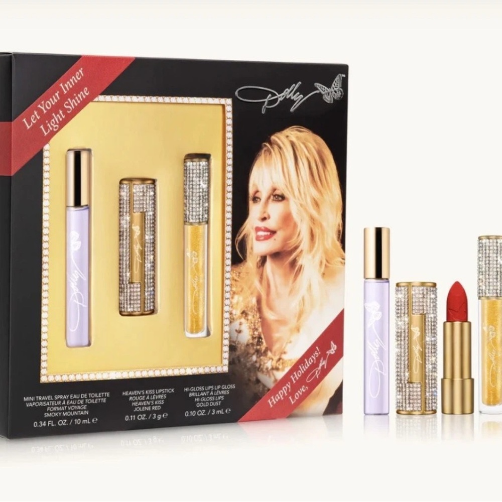 Dolly Parton Lip Balm & Gloss Set - Red and Gold